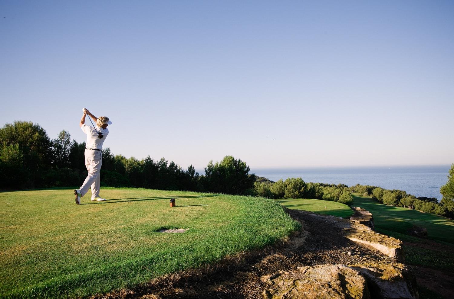 Golf with view on the Mediterranean Sea
